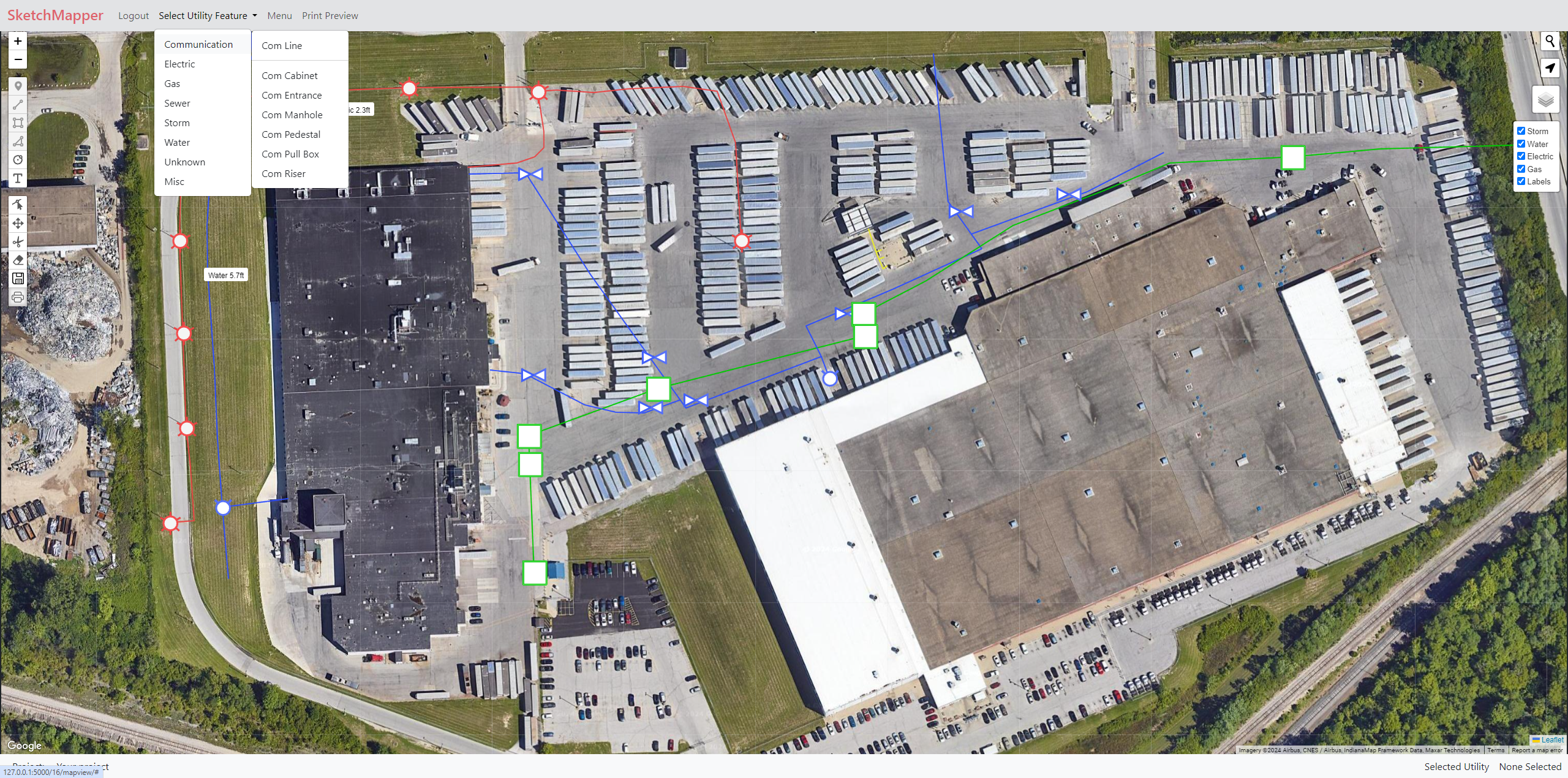 Underground Utility Sketching and Mapping